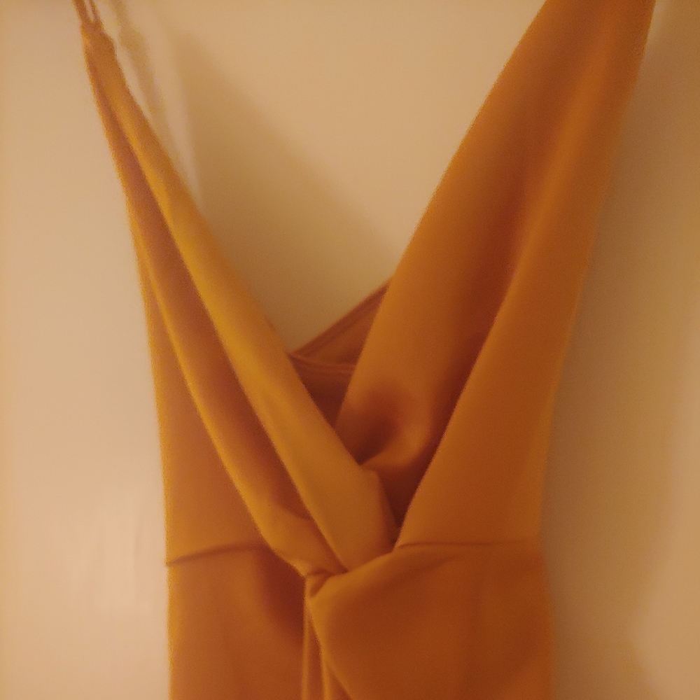 ASOS midi strappy cami dress w/ knot front plunge - Picture 4 of 5